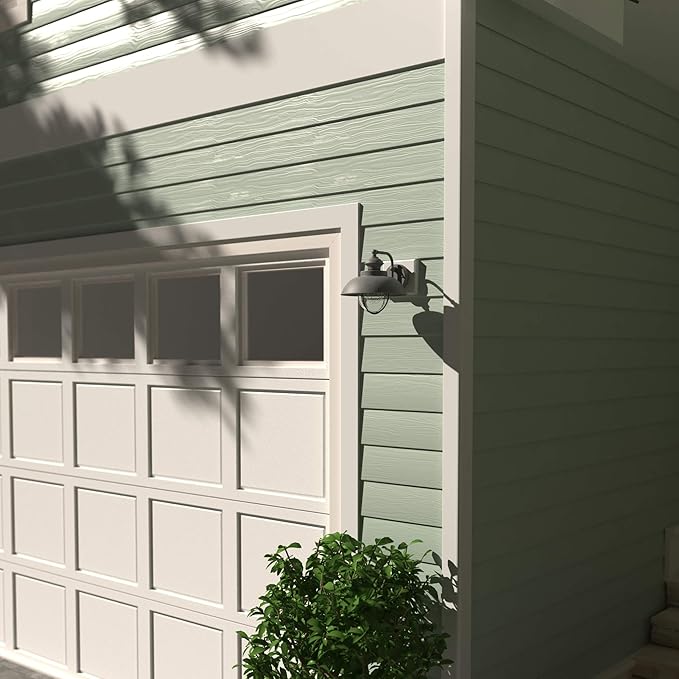 VAXCEL Harwich 10.25 in. H 1-Light Textured Gray Coastal Outdoor Wall Sconce Made of Durable Steel, Clear Seeded Glass Shade, LED Compatible, Use for Exterior Porch Patio Front Door or Garage