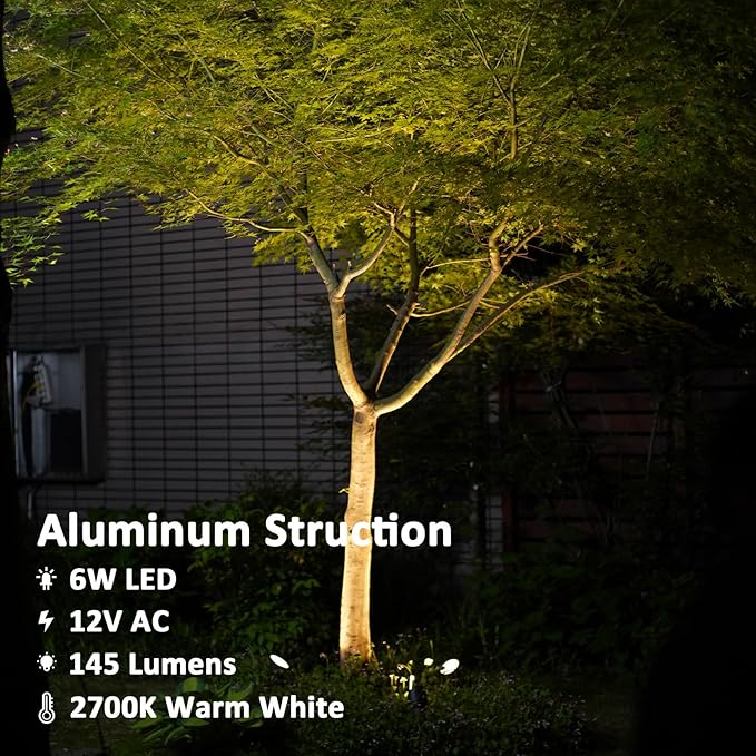 Landscape Spotlights Low Voltage Spot Lights Outdoor Lighting 8PK 6W LED 145 Lumens Weatherproof Floodlights 12V AC | Lumora
