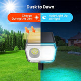 Consciot Solar Spot Lights Outdoor, Christmas Color Changing Lights Waterproof, 10 Colors Dusk-to-Dawn Landscape | Lumora