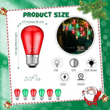 VIHOSE S14 Bulb Colored Outdoor String Light Bulb Replacement Glass Bulb 11 Watt E26 Base Incandescent Colored | Lumora