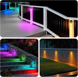 Outdoor RGB Fence Lights Wired, 3W 12V Wired LED RGB Color Changing Low Voltage Fence Lights for Outdoor Deck Post | Lumora