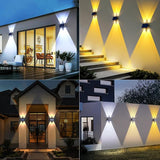 Solar Fence Lights, 2PACK Solar Wall Lights Outdoor Up and Down Waterproof IP54 Solar Light Outdoors for Yard | Lumora