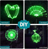 JJGoo Solar Firework Lights, 2 Pack 150 LEDs 2 Lighting Modes Solar Lights Outdoor Waterproof for Garden Patio | Lumora