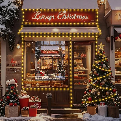 328FT 1000LED Christmas Lights Outdoor, Outdoor Transparent Wire Christmas Tree Lights with 8 Modes Waterproof, Plug in String Light for Outside Indoor Xmas Tree House Holiday Wedding Party Decor
