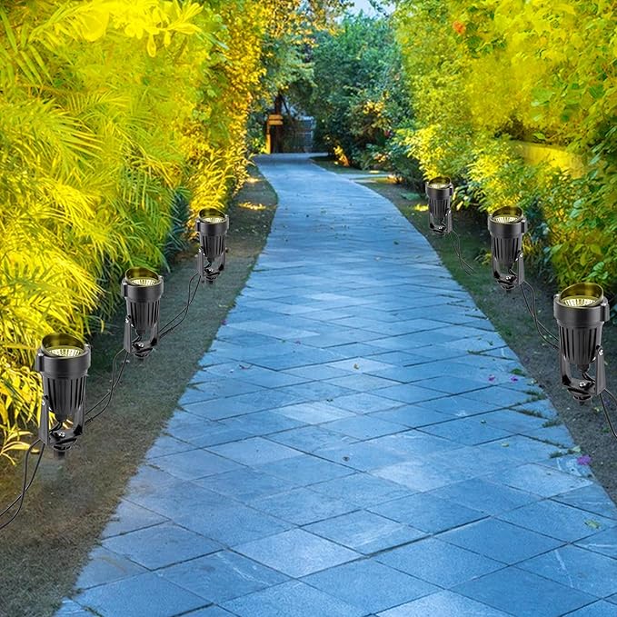 6PSC Solar Pathway Lights,Pattern Switching Solar Lights Outdoor,Color-Changing Landscape Lighting, Garden Lamp Outdoor Lighting for Trees, Party
