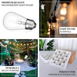 Efavormart 24 Pack | 11W Incandescent Warm White S14 Outdoor String Light Bulbs + 1 Extra Replacement Bulb Free for | Lumora