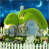 Garden Statues Outdoor Decor - Fairy House with Waterproof Solar Lights Resin Figurines for Yard Lawn Porch Outside | Lumora