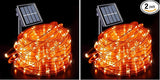 JMEXSUSS Orange Halloween Solar Lights, 66 ft 200 LED Rope Lights Outdoor Waterproof, PVC Tube Orange Christmas | Lumora