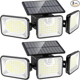 2 Pack 180 LED Solar Flood Light Outdoor,Motion Sensor Outdoor Lights,IP65 Waterproof,3 Adjustable Heads Outdoor | Lumora