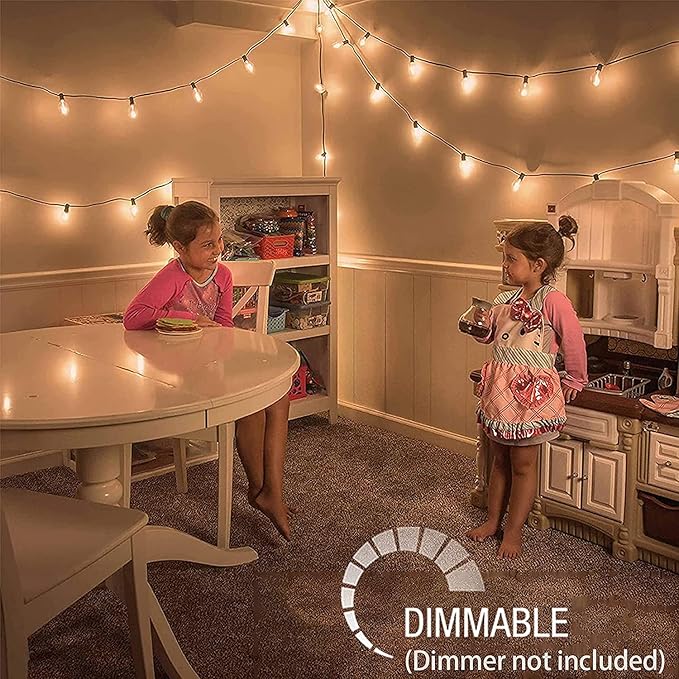 Afirst 20ft 20-Light Dimmable Edison String Lights, Waterproof Outdoor Patio Lights with Real Glass Bulbs (2 Extra | Lumora