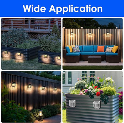 Energetic Solar Powered Garden Lights with Dusk to Dawn Sensors, Gray, 4 Pack