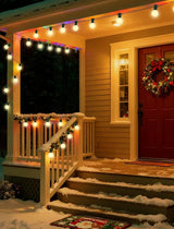 50Ft Christmas Outdoor String Lights with 27 LED Frosted White Bulbs, G40 Globe Christmas String Lights for Indoor | Lumora