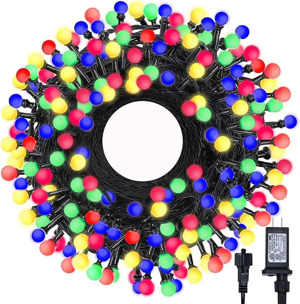 LED Christmas Lights Outdoor,300LED 105Ft 8 Modes Plug-in Connectable Waterproof Globe String Lights for Outdoor & | Lumora