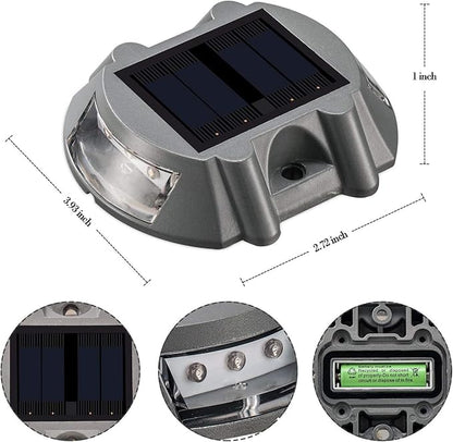 SUNWIND Blue Solar LED Lights - 4 Pack Solar Deck Lights Blue Marker Solar Lights Outdoor for Garden, Driveway, Pathway, Patio