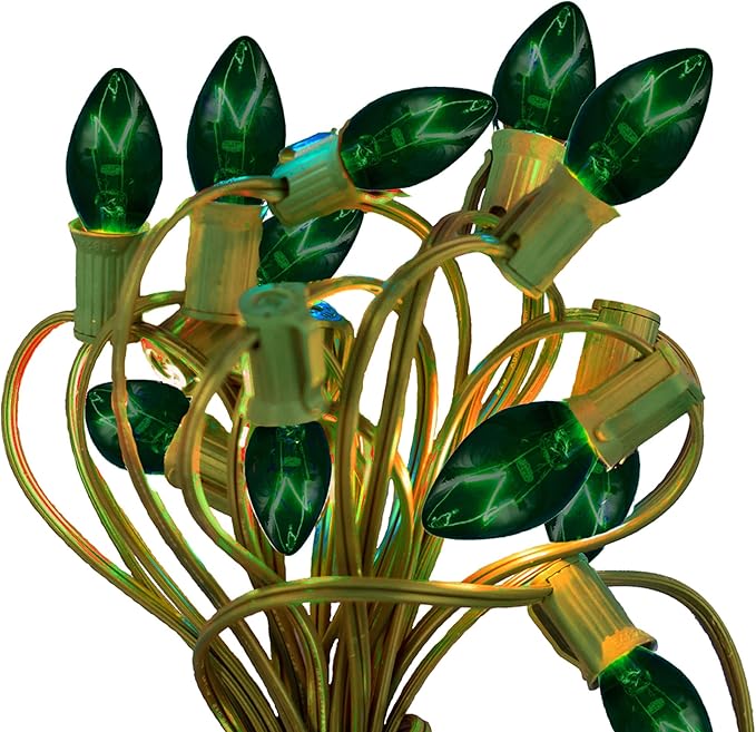 EST. LEE DISPLAY L D 1902 C7 Transparent Colored Christmas Lights Indoor ＆ Outdoor String Light Steady Replacement | Lumora
