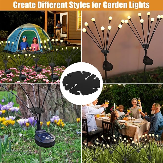SIOTMERA 12Pcs Solar Light Separators Accessories for Adjusting Branches, 8 Holes 1.7” x 0.15” Garden Light | Lumora