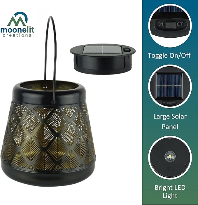 MCSSLNT Solar LED Stake Lantern with Shepherd Hook, Waterproof Solar-Powered Lighting, Decor for Gardens, Pathways | Lumora