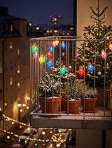16Ft Jumbo LED Multicolor Christmas String Lights Outdoor with 10 LED Strawberry Bulb, Connectable Hanging String | Lumora