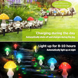 RCFINE Solar Outdoor Lights Set of 8 Solar Mushroom Lights with 8 Modes Waterproof Garden Mushroom Lamp Outside | Lumora