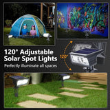 Toodour Solar Spot Light Outdoor, 2 Pack Solar Lights Outdoor with 2 Modes, Waterproof Solar Powered Flood Lights | Lumora