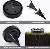 Joomer Solar Ground Lights, 8 Pack 8 LED Solar Lights Outdoor Waterproof IP68 Solar Disc Lights In-Ground Landscape | Lumora