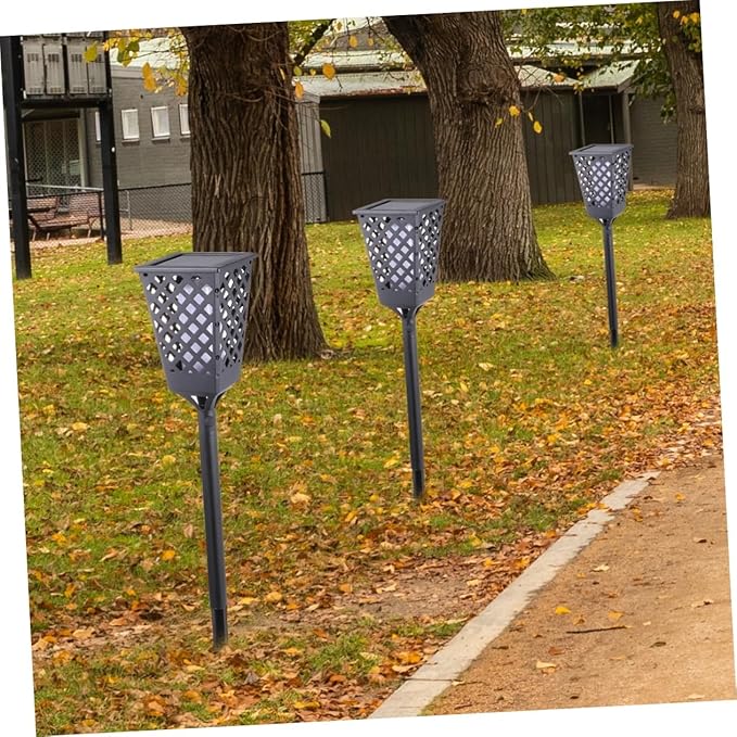 VANZACK 2 Pack Solar Ground Lamps Garden Stake Lights Waterproof Landscape Decorative Outdoor Lights Solar Landscape Lighting for Yard Pathway Garden