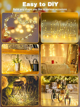 2 Pack 60 LED Christmas Fairy Lights Battery Operated with Timer, 20FT Waterproof Twinkle Lights Indoor Outdoor | Lumora