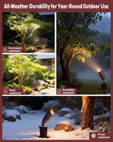 10 Pack 8'' Landscape Light Stakes, 1/2" NPT Thread ABS Light Spikes, Outdoor Ground Stakes with Side Wire Way | Lumora