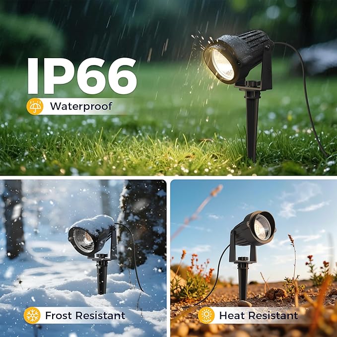 L LOHAS LED 5W Plug in Spotlight Outdoor, 3000K Warm White Landscape Lighting, IP66 Waterproof Spot Lights for | Lumora
