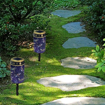 Purple Dragonfly Cemetery Solar Lights, Solar Powered Garden Stake Light, Decorative Lights for Cemetery Grave Yard Patio Outdoor Decoration Memorial