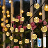SeaShine Rechargeable Battery Operated String Lights - 13ft 20LEDs Crystal Globe String Lights, IP65 Waterproof | Lumora