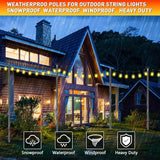 String Light Poles 1 Pack,Poles for Hanginig Outdoor String Lights with Fork and Fence Clamp | Lumora