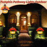 1 Pack Thanksgiving Turkey Pumpkin Solar Lights Outdoor Decoration Hand Painted Turkey Solar Stakes Lights for | Lumora