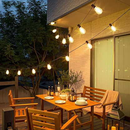 75FT LED Outdoor String Lights S11 Dimmable Patio Light, with 22+2 Waterproof Shatterproof Edison 2700K Bulbs for Outside Backyard Deck, Black