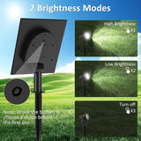T-SUNUS Christmas Solar Garden Spotlight White Outdoor, 4-in-1 Spot Lights 6000K IP65 Waterproof 9.8ft Cable 5W | Lumora