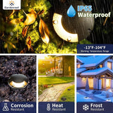 Gardenreet Brass Low Voltage Inground Lights Kit(6 Pack) with MR16 Bulb & 100Feet Wire & Connectors, 12V LED Well | Lumora