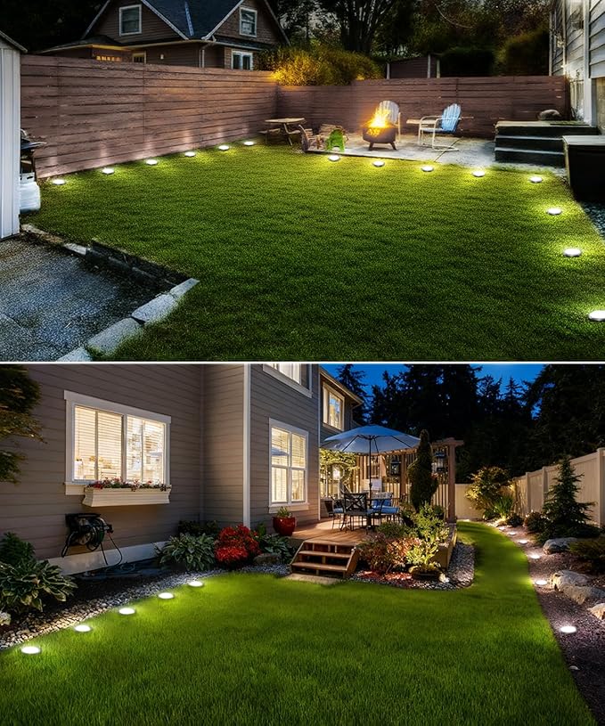 Mini Solar Ground Lights 12 Pack, Solar Lights Outdoor Waterproof, Solar Garden Lights Outdoor Landscape Lighting | Lumora