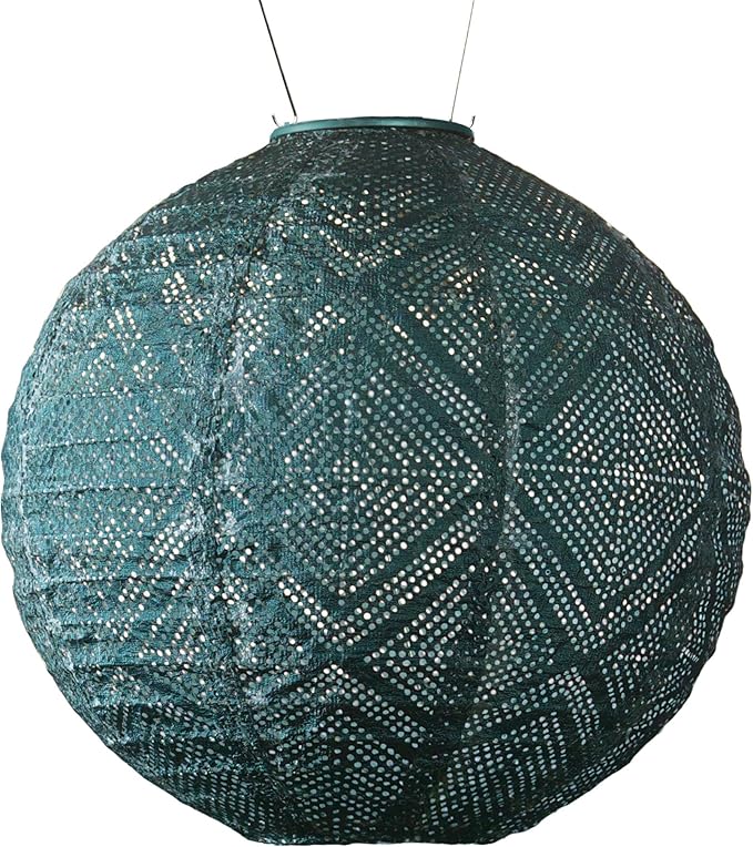 Allsop Soji Stella Boho - 12" Handmade LED Outdoor Lantern - Ink