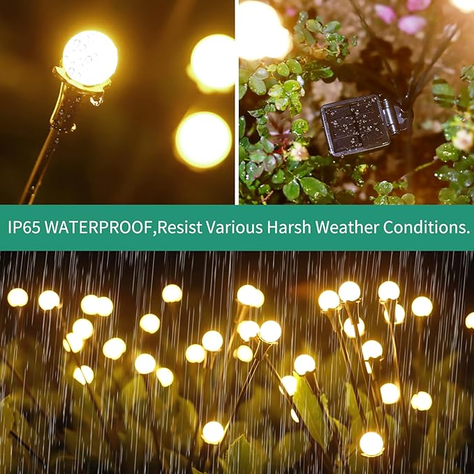 Solar Lights Outdoor Waterproof, 8 Packs 64LED, Solar Garden Lights, Garden Decor, Patio Decor, Unique Gifts for | Lumora