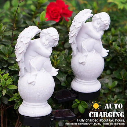 Solar Angel Garden Lights - Outdoor Decorative Stake Light Waterproof for Yard Patio Pathway Lawn Ornaments Garden Christmas Decorations Angel Gifts