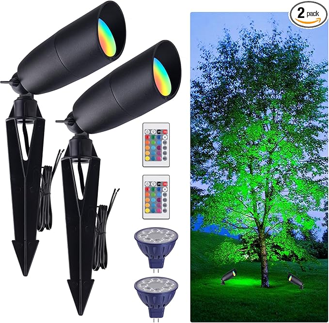 Cheopha MR16 Color Changing Led Bulb 12V Landscape Lighting, RGB Landscape Spotlight 5W 16 Colors, Waterproof | Lumora