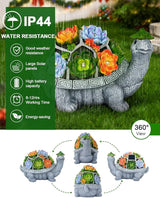 11.1 Inch Large Solar Garden Decor Turtle Statues Lights, Outdoor Figurine Decorations Ornament Lamps for Outside | Lumora