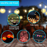 Espird String Light Poles for Outdoor 2 Pack,10 Ft Outside String Light Pole for String Lights, Backyard Patio | Lumora