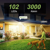 102 LED Solar Spot Lights Outdoor Waterproof IP65, Adjustable Landscape Spotlights, [2 Pack/4 Modes] Auto On/Off | Lumora