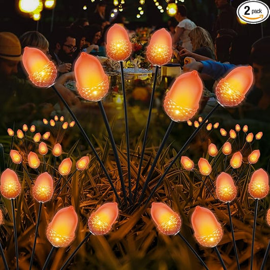 Thanksgiving Decorations Outdoor Solar Garden Lights,12LED Artificial Big 3D Acorn Thanksgiving Light, Fall Decor Solar Path Lights for Home Autumn Harvest Fall Party Decor,2PACKS Orange