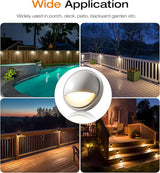 CLOUDY BAY [6 Pack] 3CCT Low Voltage LED Deck Lights Outdoor,2700K/3500K/5000K Selectable,Landscape Step Stair | Lumora