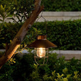 HUYIENO 2Pack Solar Metal Hanging Lantern with Shepherd Hook Outdoor Led Garden Lights Brushed Copper | Lumora