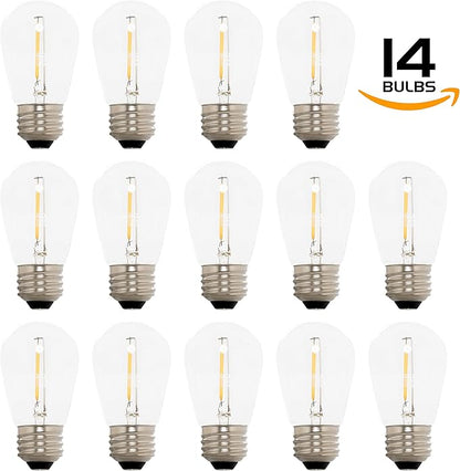 Westgate Lighting 24Ft Indoor/Outdoor Linkable LED String Lights, Commercial Grade with 12 Sockets & LED Bulbs – Bistro, Pergola, Deck, Patio, Market, Cafe, Gazebo, Party Decor