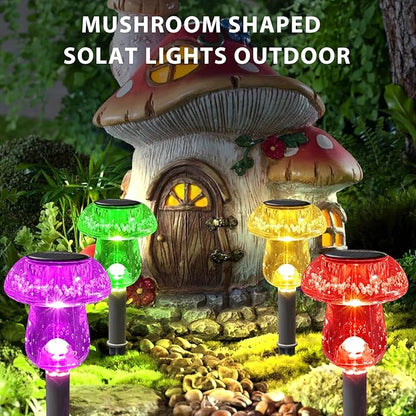 Solar Lights Outdoor, 16 Pack Mushroom Lights Outside Waterproof, Solar Powered LED Lighting for Garden, Yard, Landscape, Path, Pathway, Lawn, Walkway, Driveway, Backyard Decor (Multicolor)