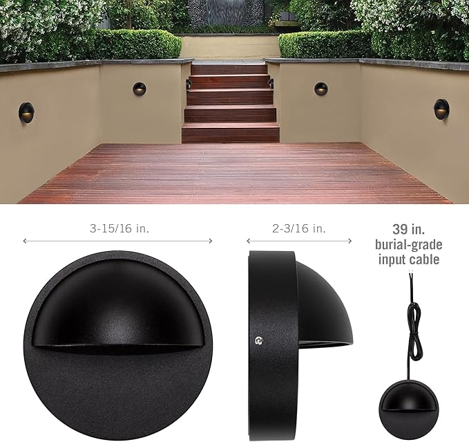 Armacost Lighting 4" Surface Mount LED Step Rail Deck Light 431000 - Outdoor Path Light | Lumora